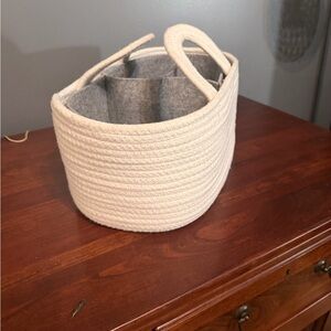 Cream Woven Storage Basket